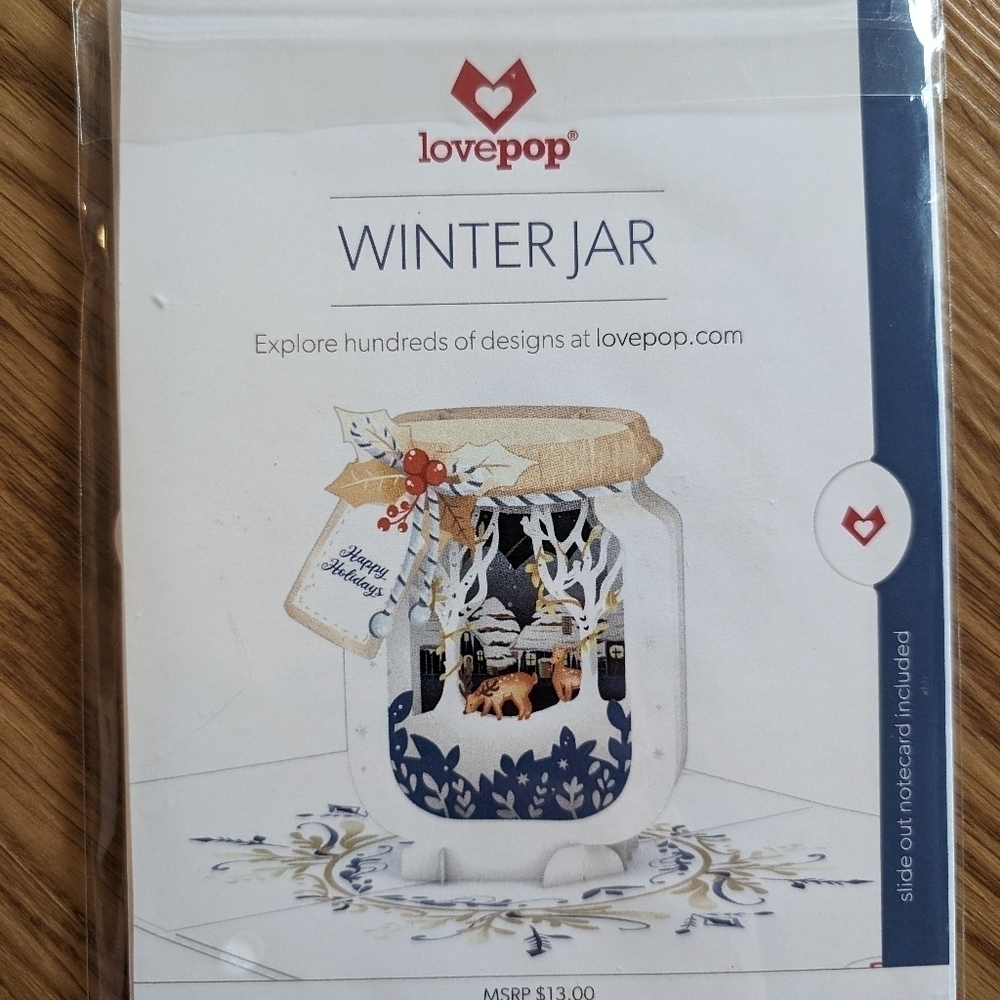 NWT | Lovepop | Winter Jar Pop-Up Card